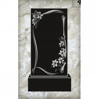 Гранитный одинарный памятник №042