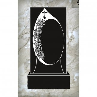 Гранитный одинарный памятник №043